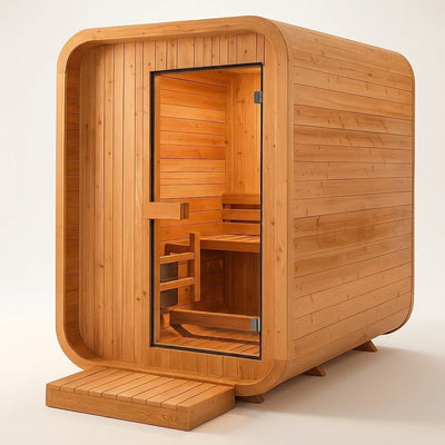 Cedar Indoor Sauna Built for Spa-Quality Heat Therapy, 6.5kW Electric Heater, Premium Canadian Red Cedar, 2-3 Person