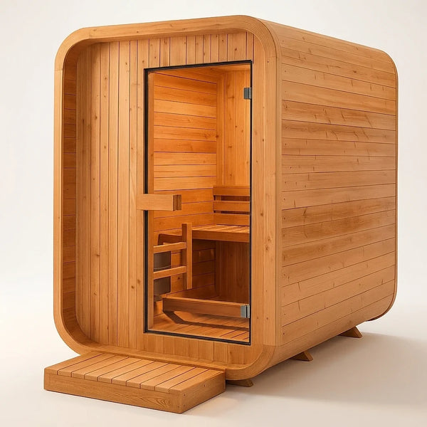 AuroraTherm Cedar Indoor Sauna — Studio Shot