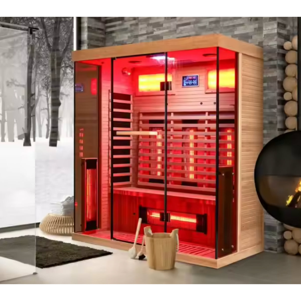NovaTherm DualVista Infrared Sauna Cabin — product view 3